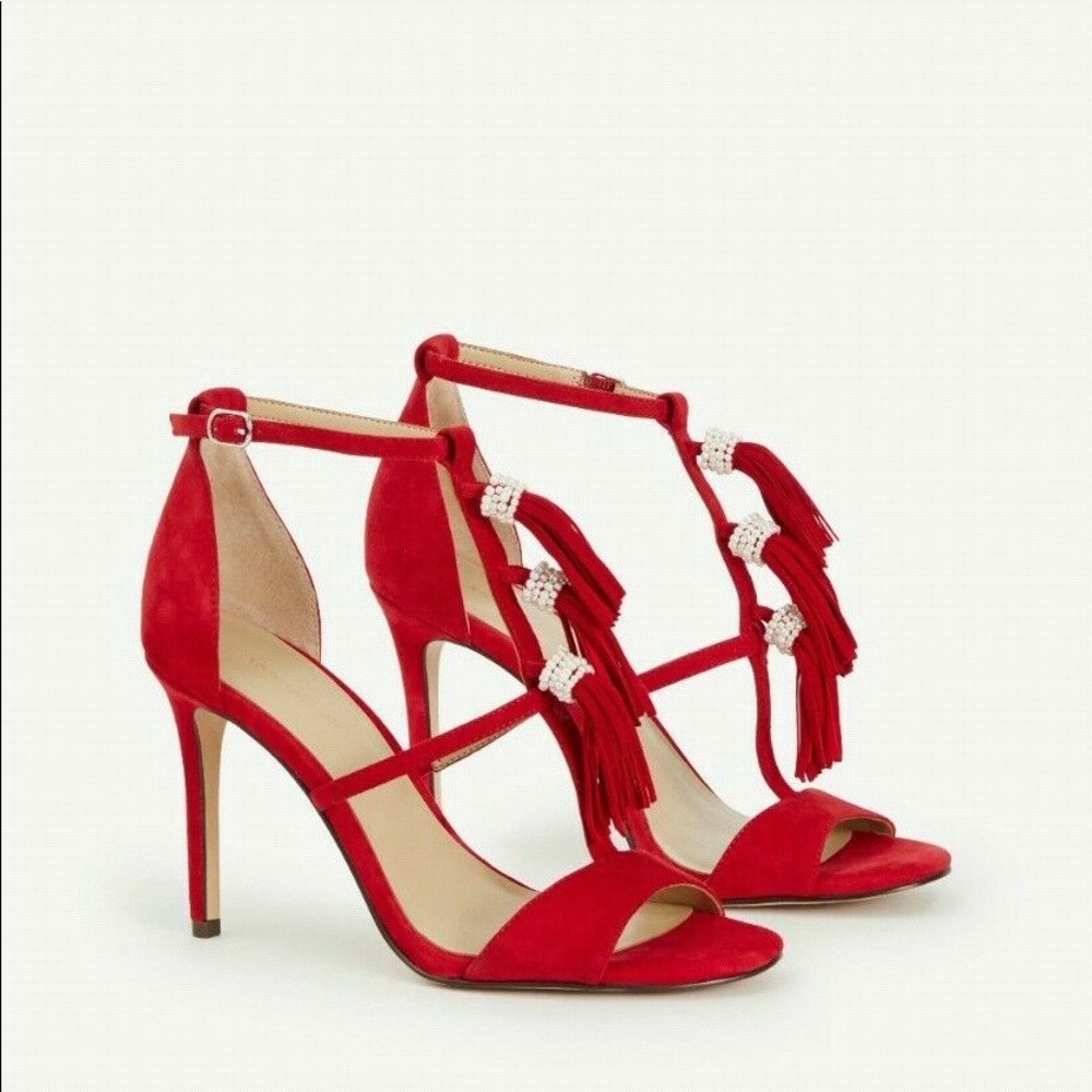 Ann Taylor Adina Fringe Suede Pump-M